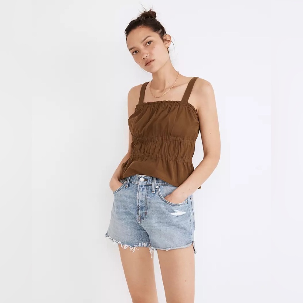 Madewell Relaxed Denim Shorts in Madera Wash: Side-Slit Edition